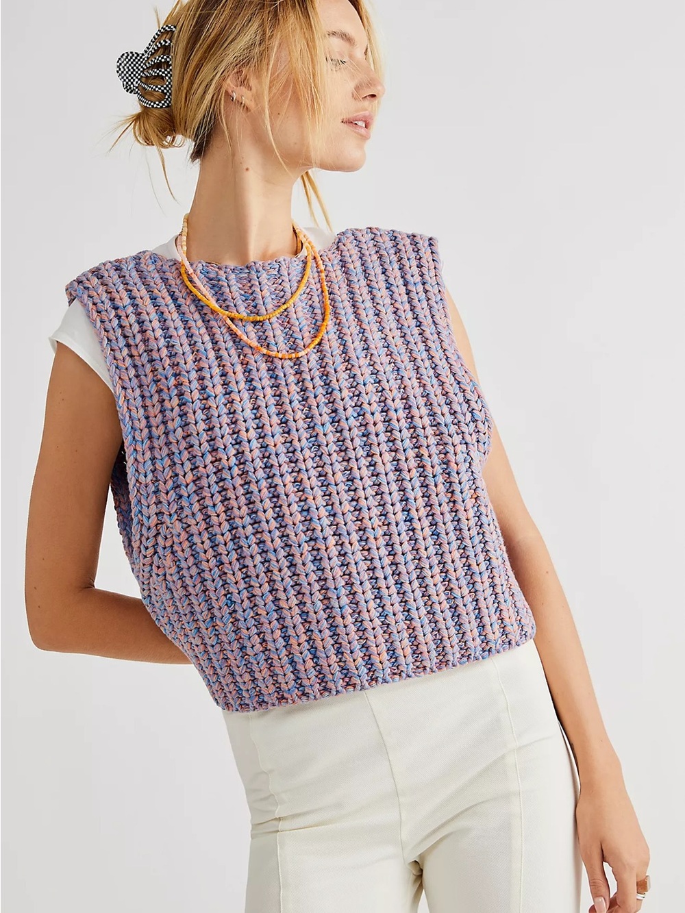 Free People Chunky Vest Knit Size Medium